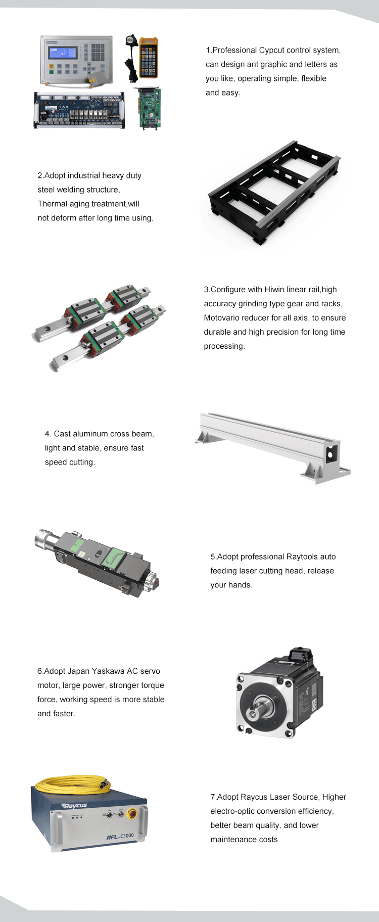 laser tube cutting machine accessories