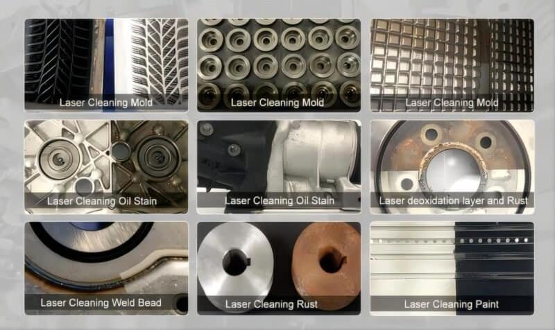 Laser cleaning samples