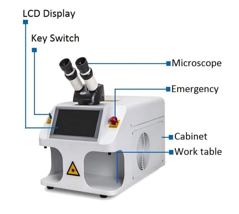 Small laser spot welding machine details