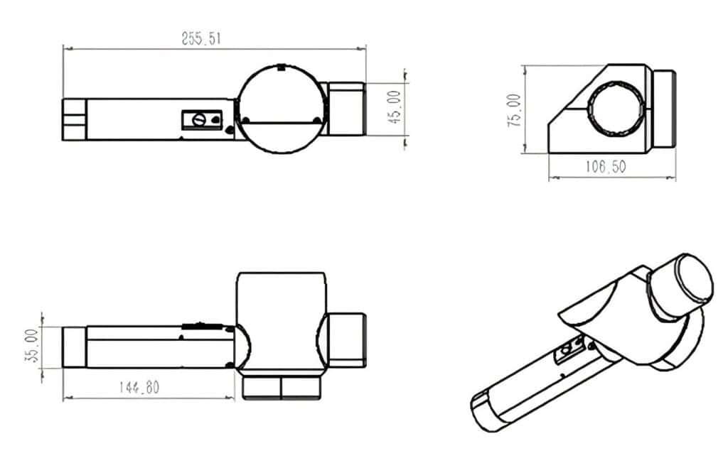 Laser cleaning head size