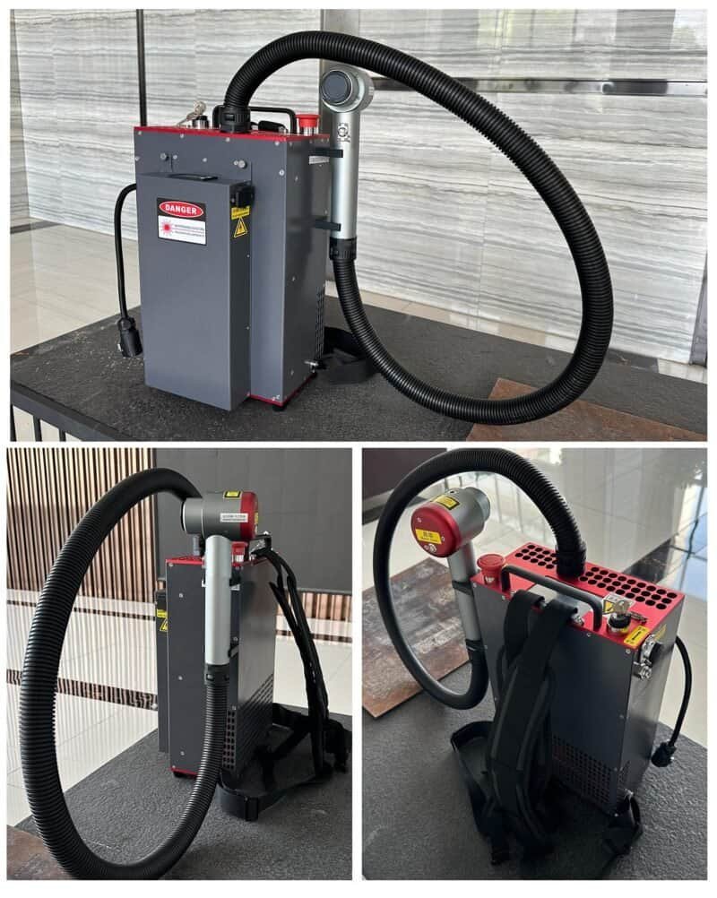 Small backpack laser cleaning machine